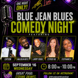 August 5, 2026 Blue Jean Blues Comedy Night – Sept 16 - Image 1